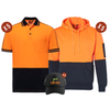Custom Hi Vis Combo 5 Pack - 5 Polos, 5 Hoodies & 5 Hats