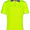 SW79 UNISEX HI-VIS BAMBOO CHARCOAL VENTED SS POLO